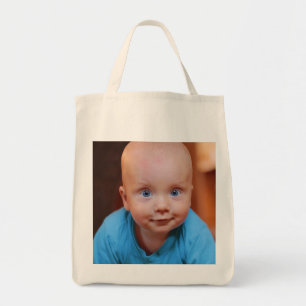 BABY PHOTO ANPASSNINGSBAR LÄGG TILL BILD TOTE BAG- TYGKASSE