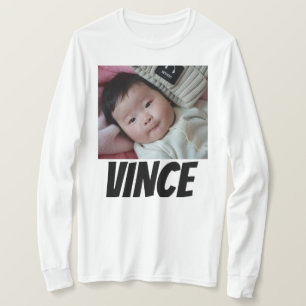 BABY PHOTO ANPASSNINGSBAR T-SHIRTS - LÄGG TILL DIN