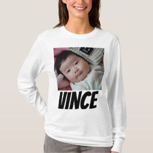BABY PHOTO ANPASSNINGSBAR T-SHIRTS - LÄGG TILL DIN