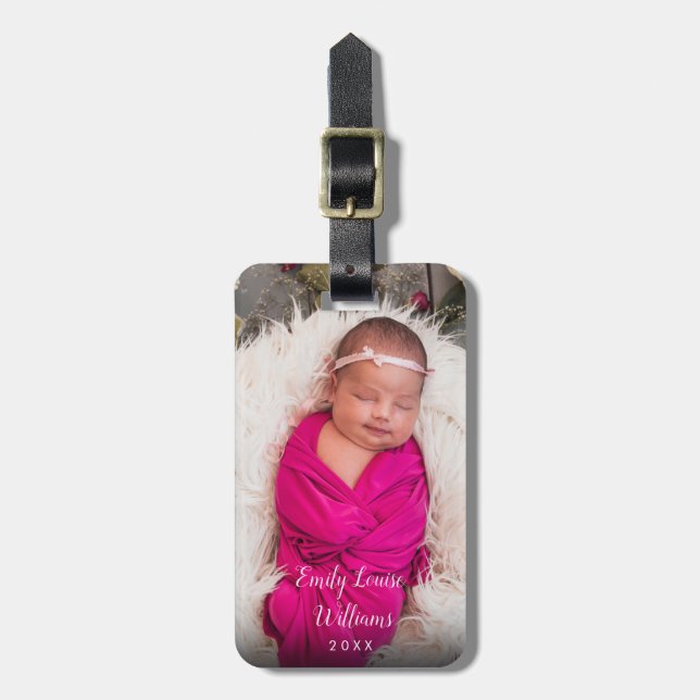 Baby Photo Bagagebricka (Vertikal Framsida)