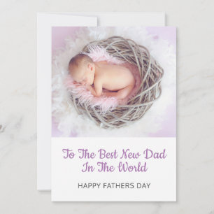 Baby Photo Bästa nya pappa Fars dag Julkort