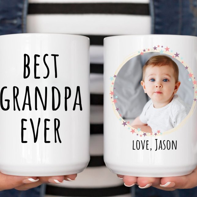 Baby Photo best Grandpa/Nana nånsin Mugg (Skapare uppladdad)