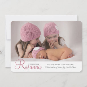 Baby Photo Birth Announcement Meddelande