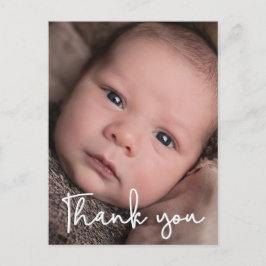 Baby Photo Birth Announcement Porträtt Tack Vykort