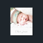 BABY PHOTO BIRTH DATE söt blek grått grått Canvastryck<br><div class="desc">by kat massard >> WWW.SIMPLYSWEETPAPERIE.COM << Vilket fantastiskt minne av ditt ädla BABY - personlig med födelsedatum och födelseinformation om du vill! TIP: 1. Om du vill ändra storlek på eller flytta texten slått klickar du på "anpassa". 2 Du kan också lägga till en egen text! Kärlek, men skulle vilja...</div>
