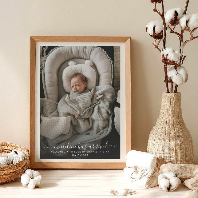 Baby Photo Birth Meddelande (Skapare uppladdad)