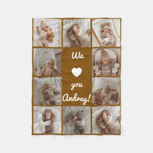 Baby Photo Collage Fleece Blanket