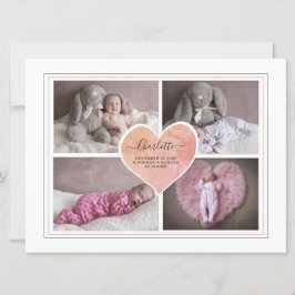 Baby Photo Collage Script Typography Birth