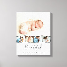 Baby Photo Collage Zigzag Bild Strip Anpassningsba