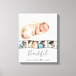 Baby Photo Collage Zigzag Bild Strip Anpassningsba