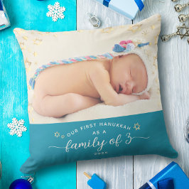 Baby Photo First Hanukkah Family of 3 Star David Kudde