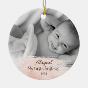 Baby Photo First jul Anpassningsbar Ceramic Ornami Julgransprydnad Keramik