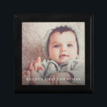 Baby Photo First-julnyckelruta Minnesask<br><div class="desc">Baby fotobaby första julklapp för föräldrar.</div>