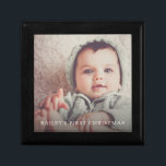 Baby Photo First-julnyckelruta Minnesask<br><div class="desc">Baby fotobaby första julklapp för föräldrar.</div>