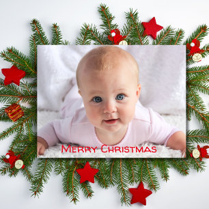 Baby Photo God jul Helg Vykort