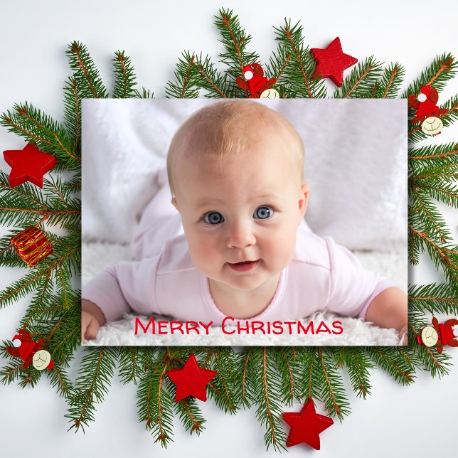 Baby Photo God jul Helg Vykort (Skapare uppladdad)