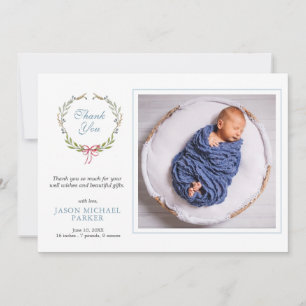 Baby Photo greenery Tack Meddelande