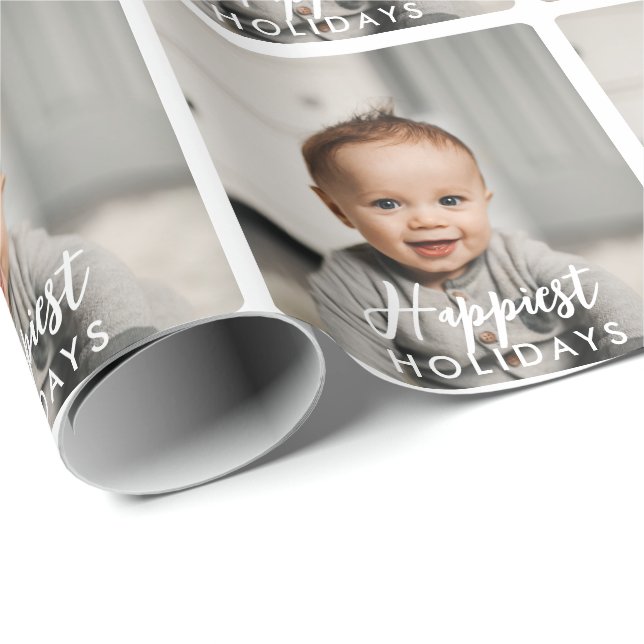 Baby Photo Happiest Helgdagars Anpassningsbar Presentpapper (Rullad Hörn)