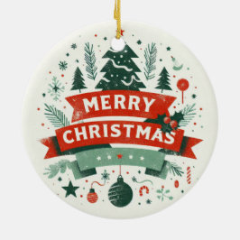 Baby Photo jul Mistletoe Cute Reindeer Julgransprydnad Keramik