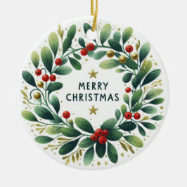 Baby Photo jul Mistletoe Wandan Julgransprydnad Keramik