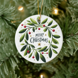 Baby Photo jul Mistletoe Wandan Julgransprydnad Keramik