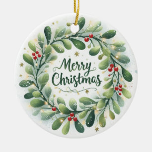 Baby Photo jul Mistletoe Wandan Julgransprydnad Keramik