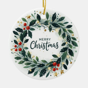 Baby Photo jul Mistletoe Wandan Julgransprydnad Keramik