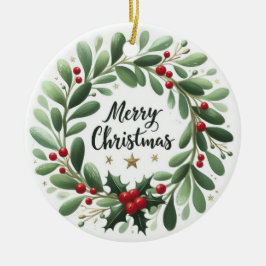 Baby Photo jul Mistletoe Wandan Julgransprydnad Keramik