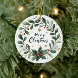 Baby Photo jul Mistletoe Wandan Julgransprydnad Keramik