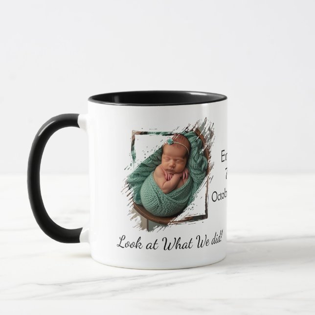 Baby Photo Keepsak Personalize Mugg (Vänster)
