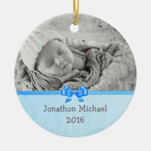 Baby Photo Keepsakes Ornament för Pojke