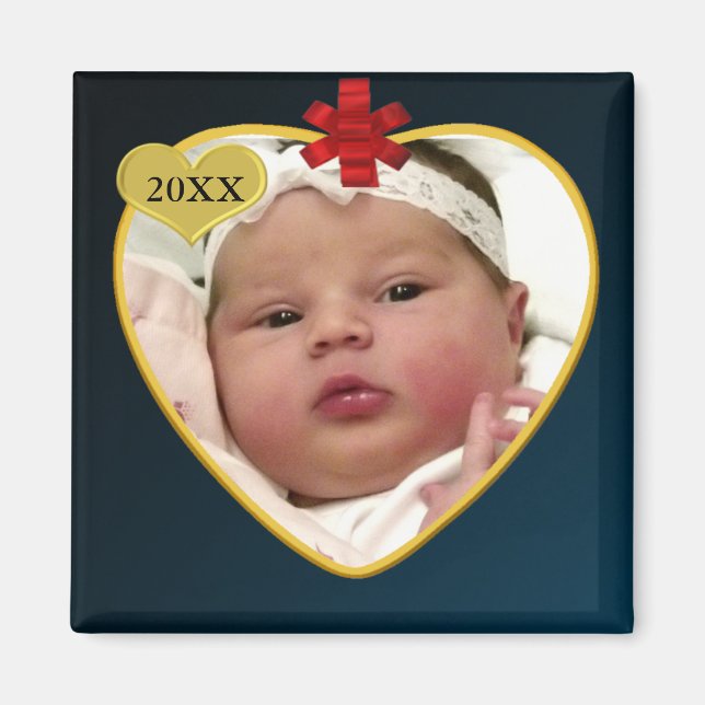 Baby Photo Keepsakjul Magnet (Framsidan)