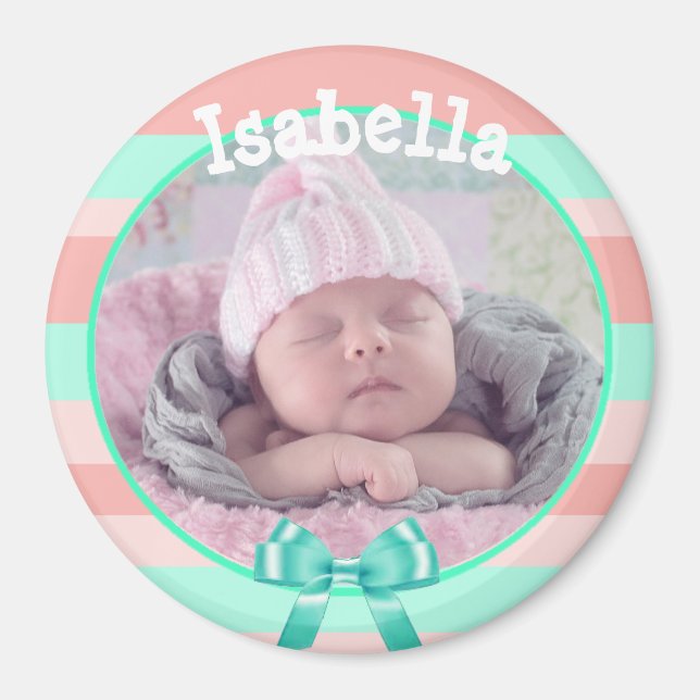 Baby Photo Magnet, Personlig med ditt Baby Magnet (Framsidan)