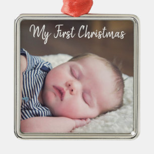 Baby Photo Min första jultomten Julgransprydnad Metall