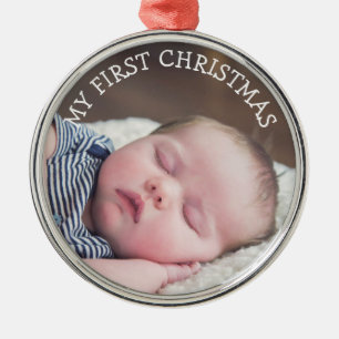 Baby Photo Min första jultomten Julgransprydnad Metall