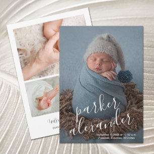 Baby Photo Modern Tillkännagivande för födelse