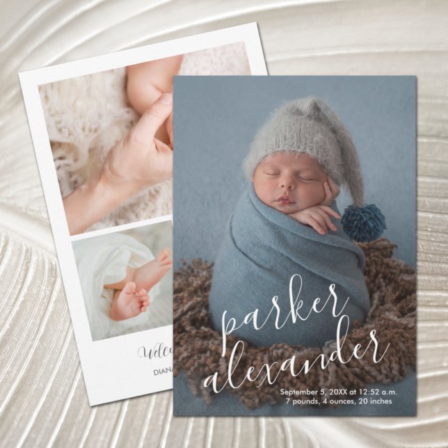 Baby Photo Modern Tillkännagivande för födelse (Skapare uppladdad)