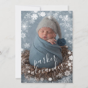 Baby Photo Modern Tillkännagivande för födelse