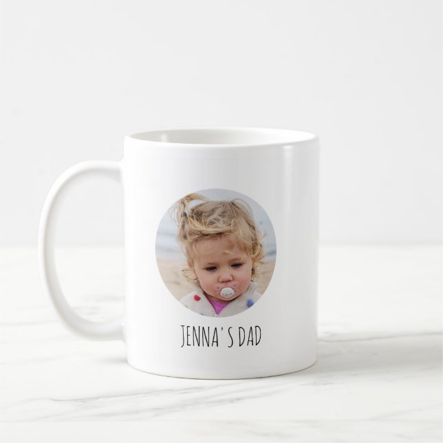 Baby Photo Mugg för Pappa Personlig (Vänster)