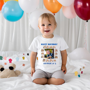 Baby Photo Party Animals Tema Birthday T Shirt