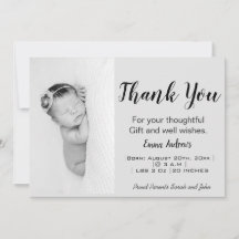 Baby Photo Tack Birth Notice