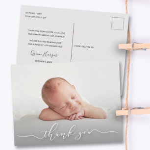 Baby Photo Tack Birth Notice Vykort