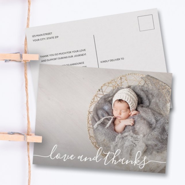 Baby Photo Tack Birth Notice Vykort (Skapare uppladdad)