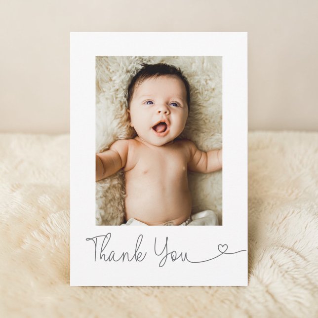 Baby Photo Tack för din hjärt-moderna babydusch Kort (Skapare uppladdad)