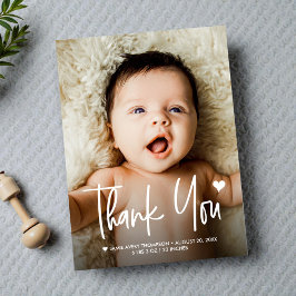 Baby Photo Tack för ditt hjärtmeddelande Vykort