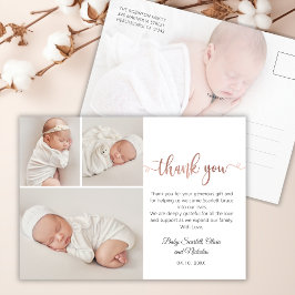 Baby Photo Tack P med minimalistisk Ro-skript Vykort