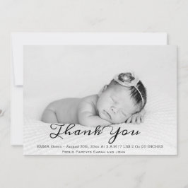 Baby Photo Tack Script Birth-meddelande Meddelande