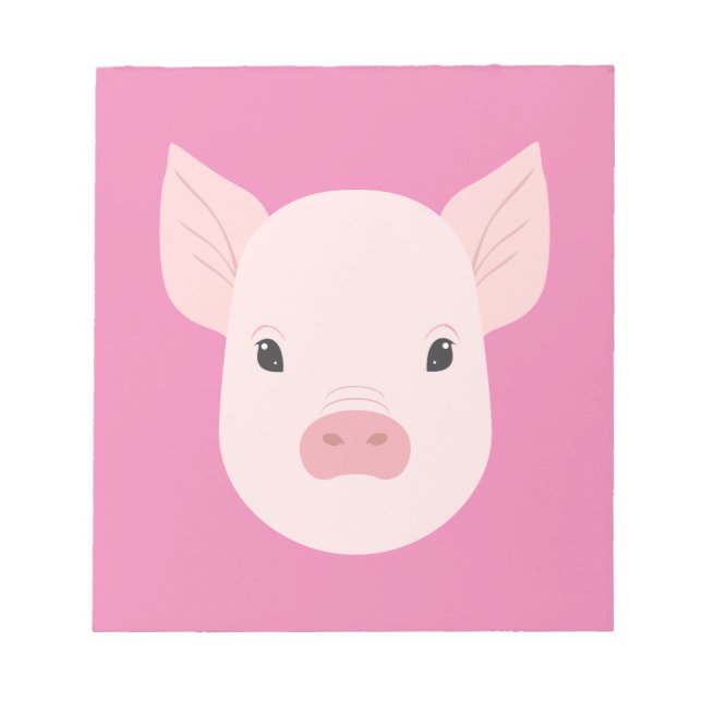 Baby Pig Ansikte Anteckningsblock (Framsida)