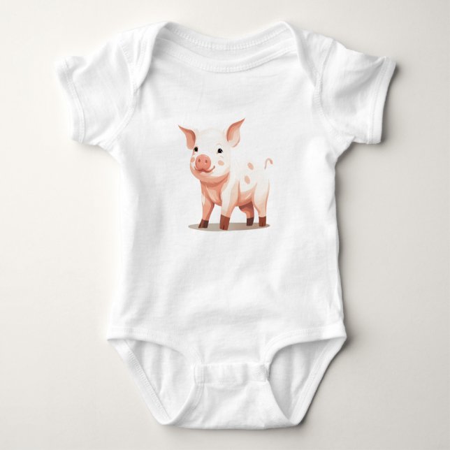 Baby Pig, Baby Piglets, Baby Boskap T Shirt (Framsida)