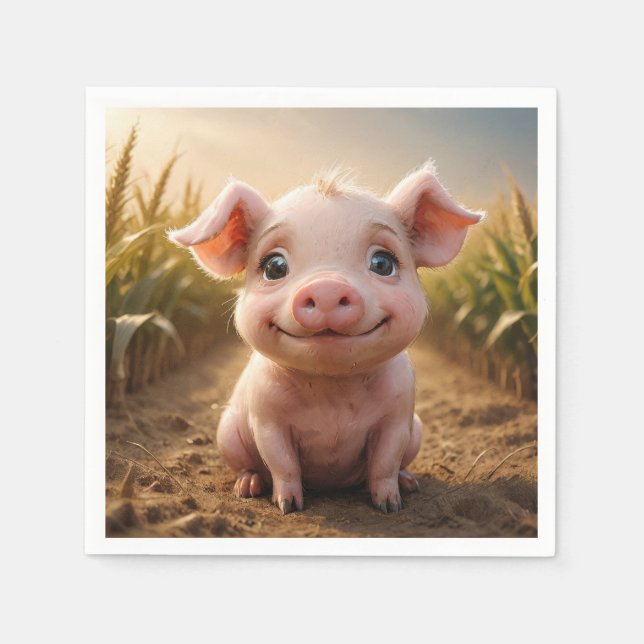 Baby Pig Pappersservett (Framsidan)